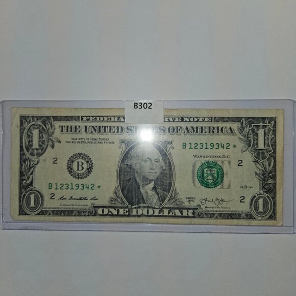 United States $1 Bill Star Note Series 2013 B12319342* PLUS 1934 Year (B302) - Picture 4 of 4